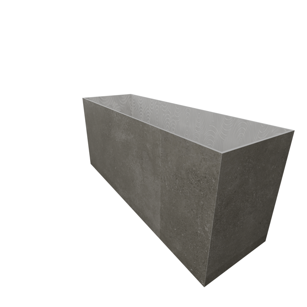 Donica Donica Cemento Moderno Concrete Grafite — na ger 45° — Cemento Moderno Concrete Grafite