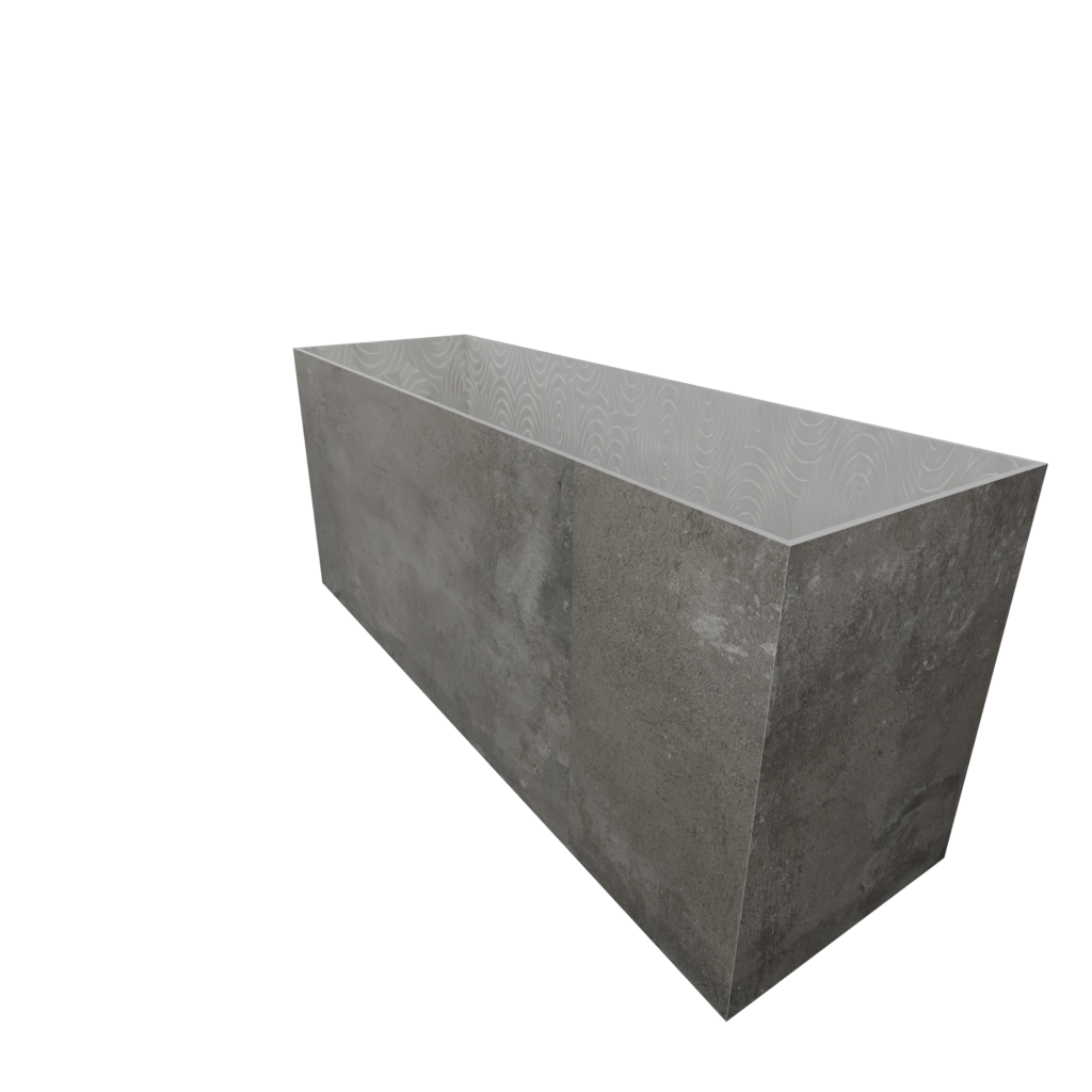 Donica Donica Cemento Morbido Grafite — na ger 45° — Cemento Morbido Grafite