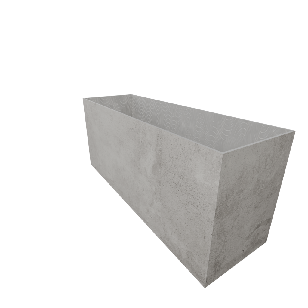 Donica Donica Cemento Morbido Bianco — na ger 45° — Cemento Morbido Bianco